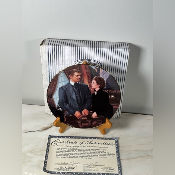 The Paris Hat Gone with the Wind Plate Critics Choice 1991 Bradford Exchange - Picture 4 of 7